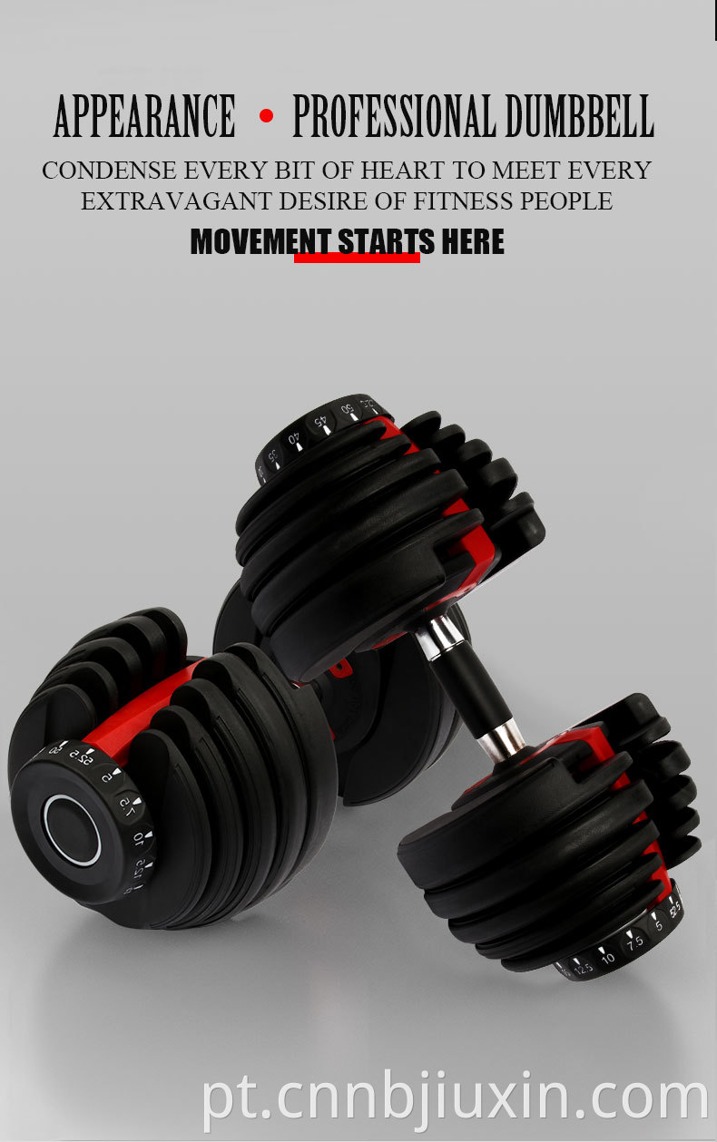 Dumbbells de venda quente que podem ajustar rapidamente o peso de 12 níveis que ganham fitness essencial para exercícios domésticos halteres